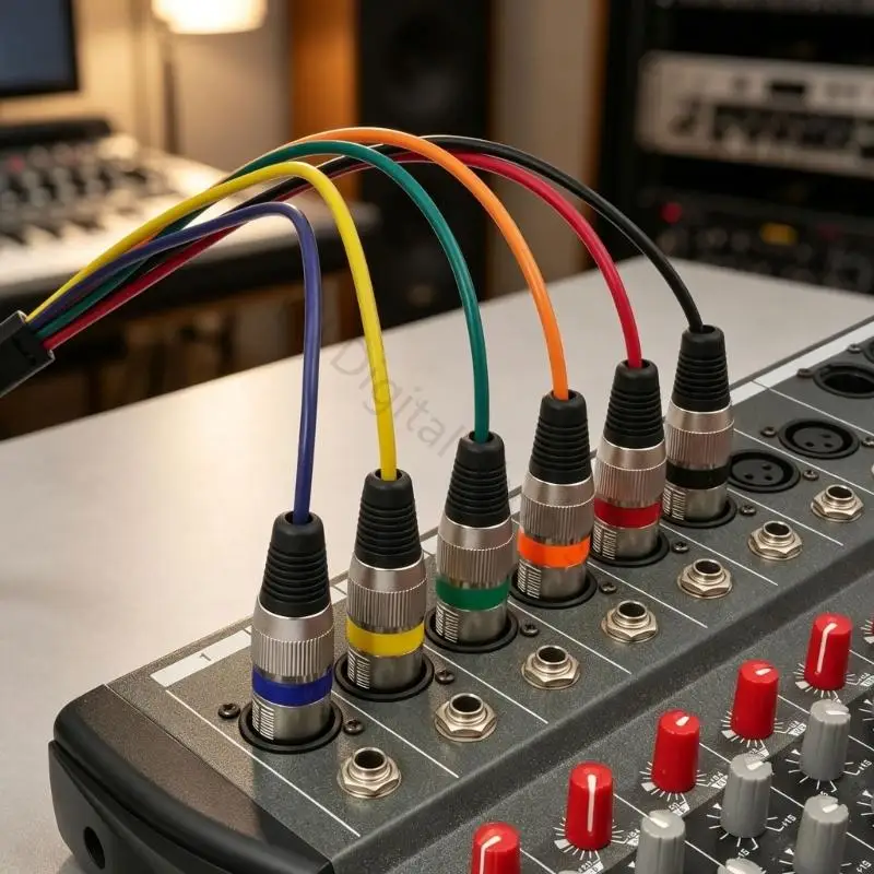 96BA Color-Indexed Six-Line XLR Snake Cable for Recording Studio Routing