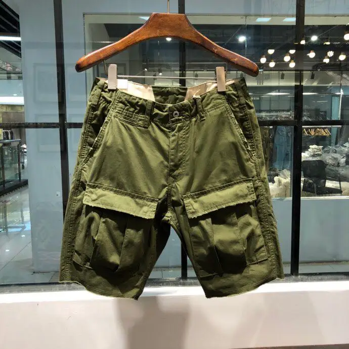 3D Patch Big Pockets Cotton Workwear Shorts for Men Loose Straight Half Pants for Youth Male 2024 Summer American Casual Shorts