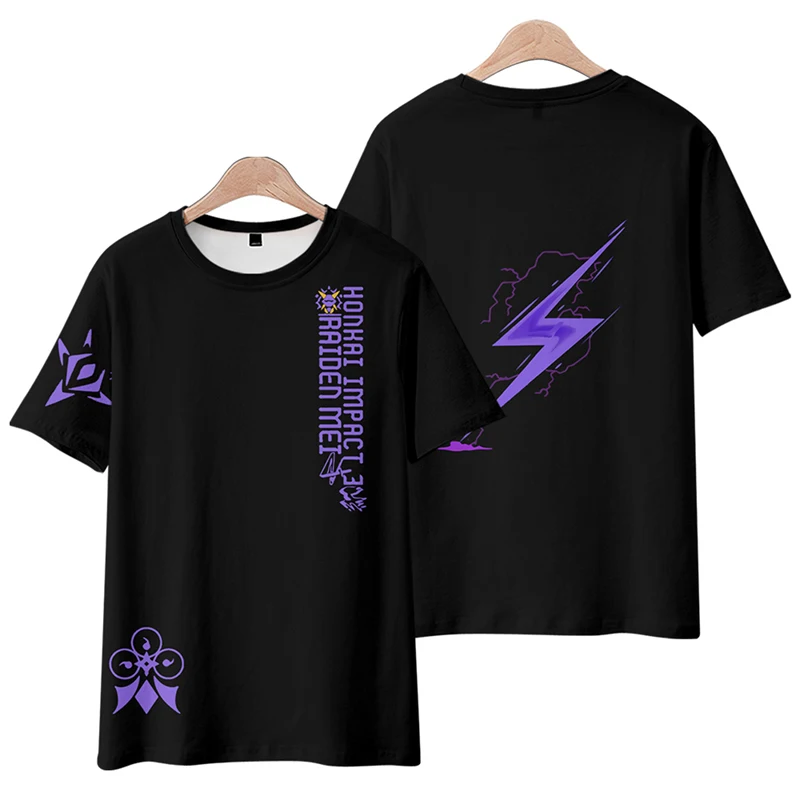 Anime Honkai Impact 3rd Raiden Mei 3D T Shirt Women Men Summer Short Sleeve Kids T-shirt Graphic Tees Streetwear Tops