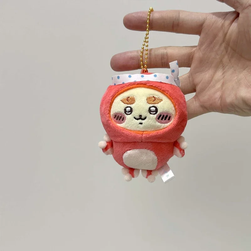 JIYI Takoyaki Prize Series Plush Keychain Cute Usagi Hachiware Momonga Octopus Ball Kawaii Doll Soft Toy Pendant Gift view 3