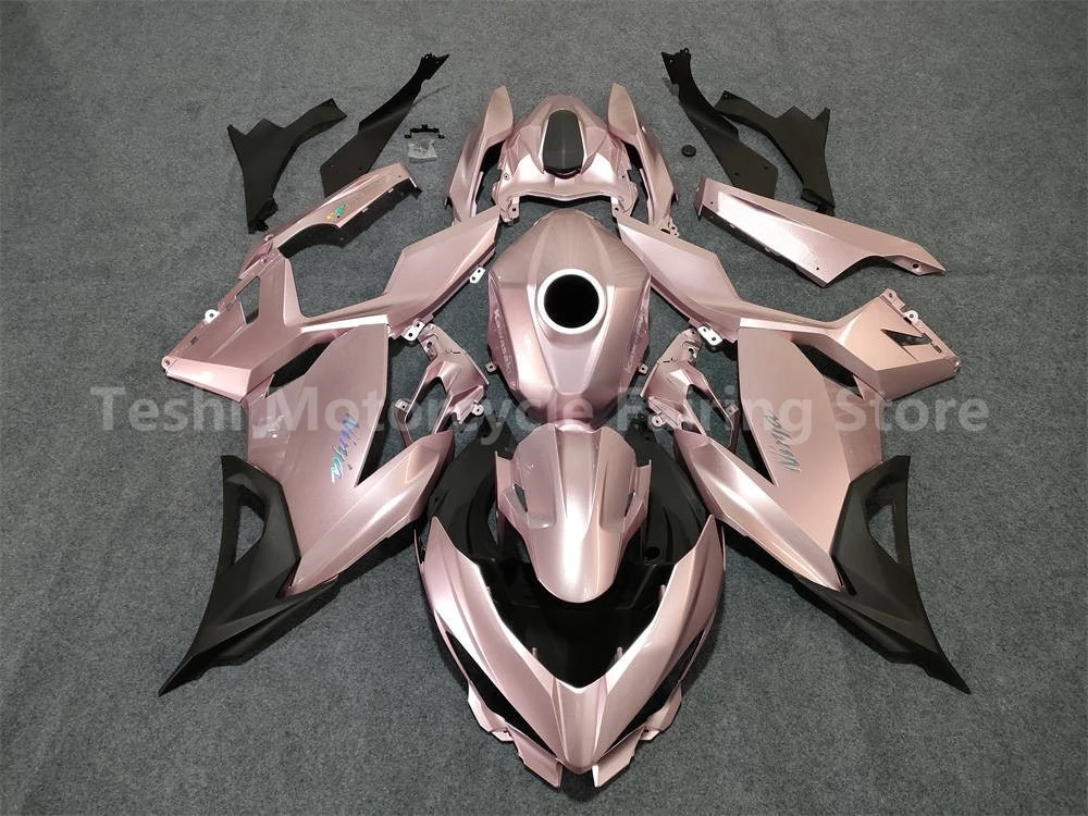 Kit de carenado de cuerpo completo para motocicleta apto para Kawasaki Ninja 400 2018 2019 2020 2021 2022 2023 EX400 18-23 años carenado oro rosa TS