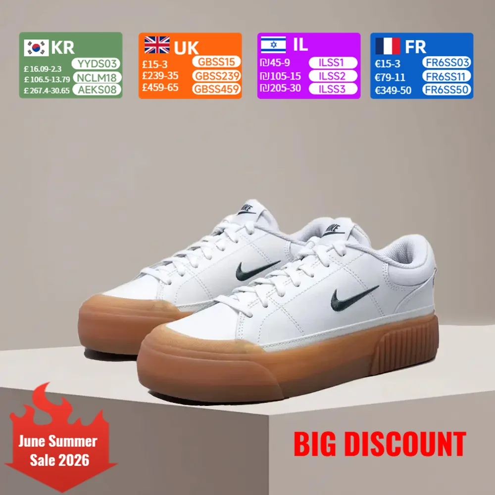 

Nike Court Legacy Lift Height-Enhancing Sole Design Comfortable Anti-Slip Cushioning Durable Athletic Shoes FV5526-100