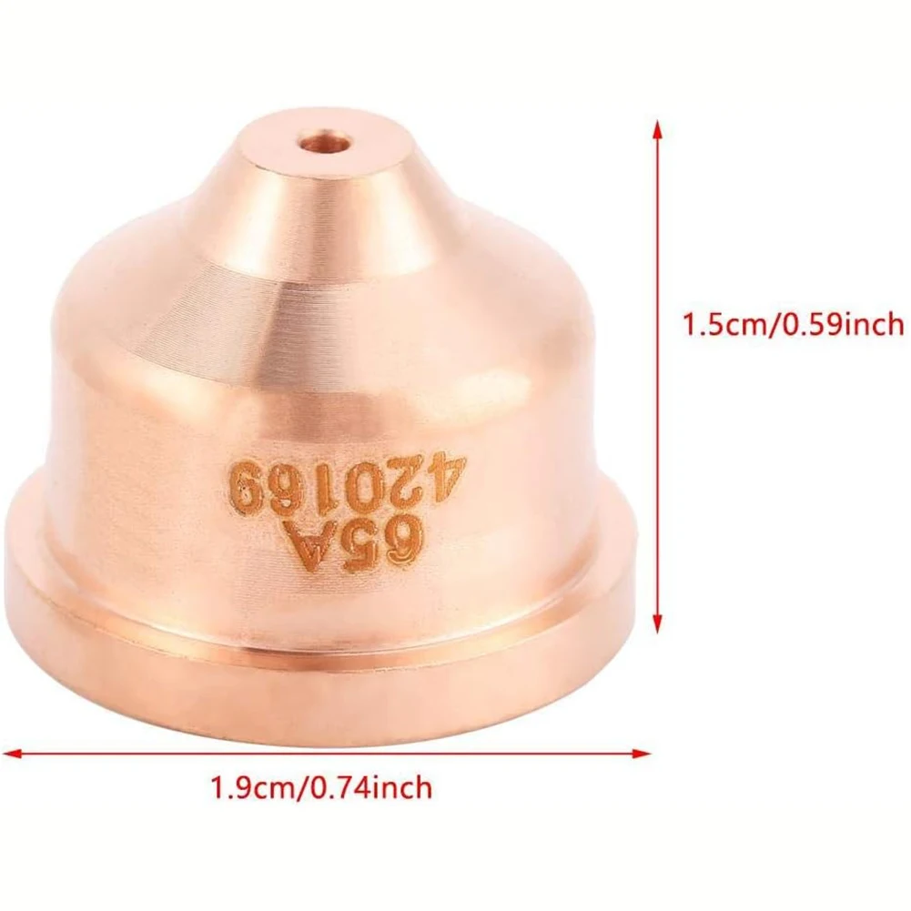 5Pcs 420169 Plasma Cutting Cutter Torch Tips For MAX125 Plasma Cutter Torch Machine Tellurium Copper Welding Nozzles 0.2-0.8Mpa