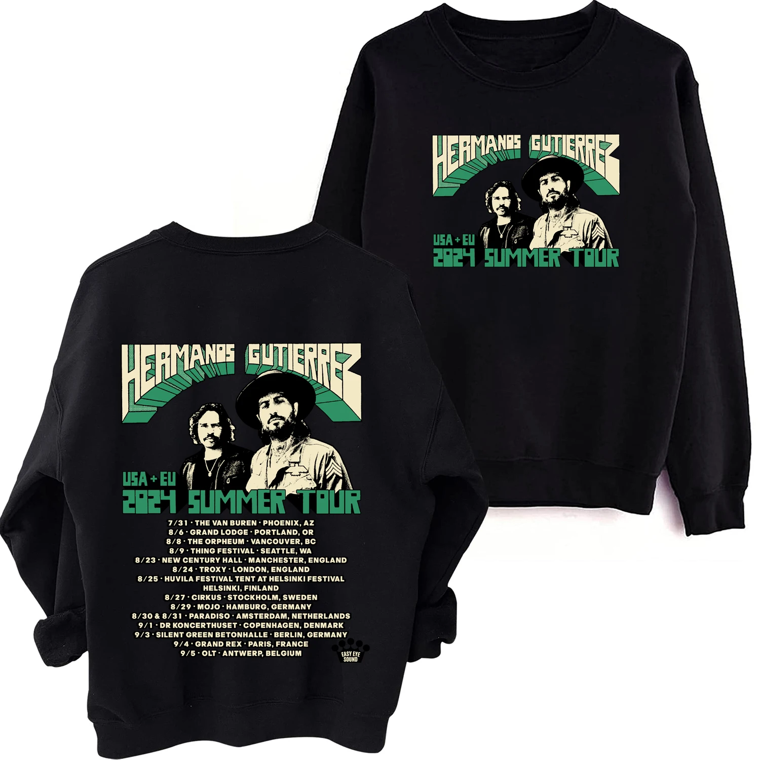 

Hermanos Gutierrez Summer Tour 2024 O-Neck Long Sleeve Spring and Autumn Regular Unisex Clothing Hoodies Printing Fans Gift