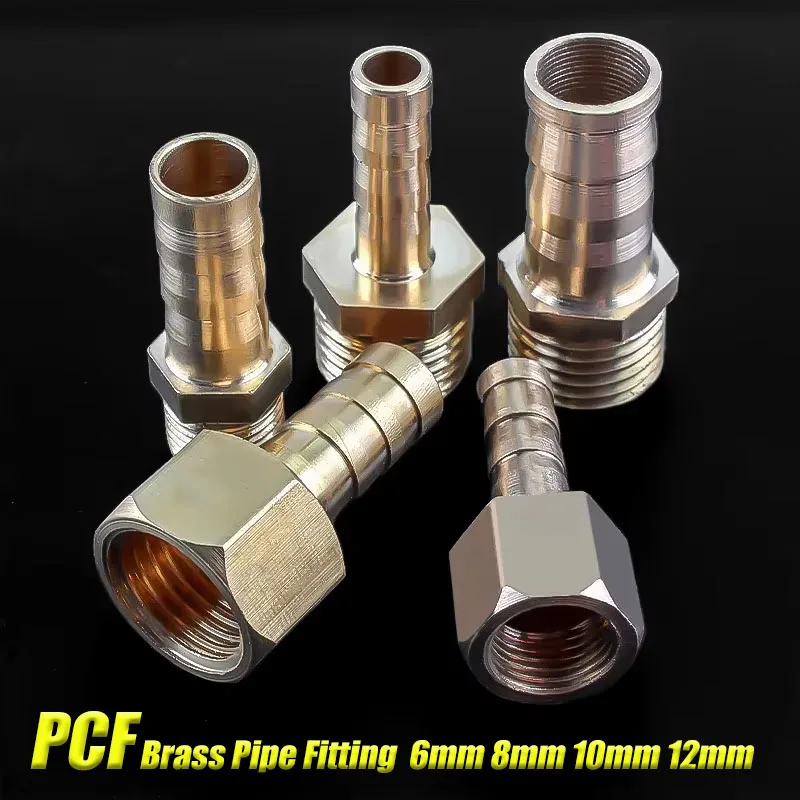 1-50pcs Brass Pipe Fitting  6mm 8mm 10mm 12mm Hose Barb Tail 1/8