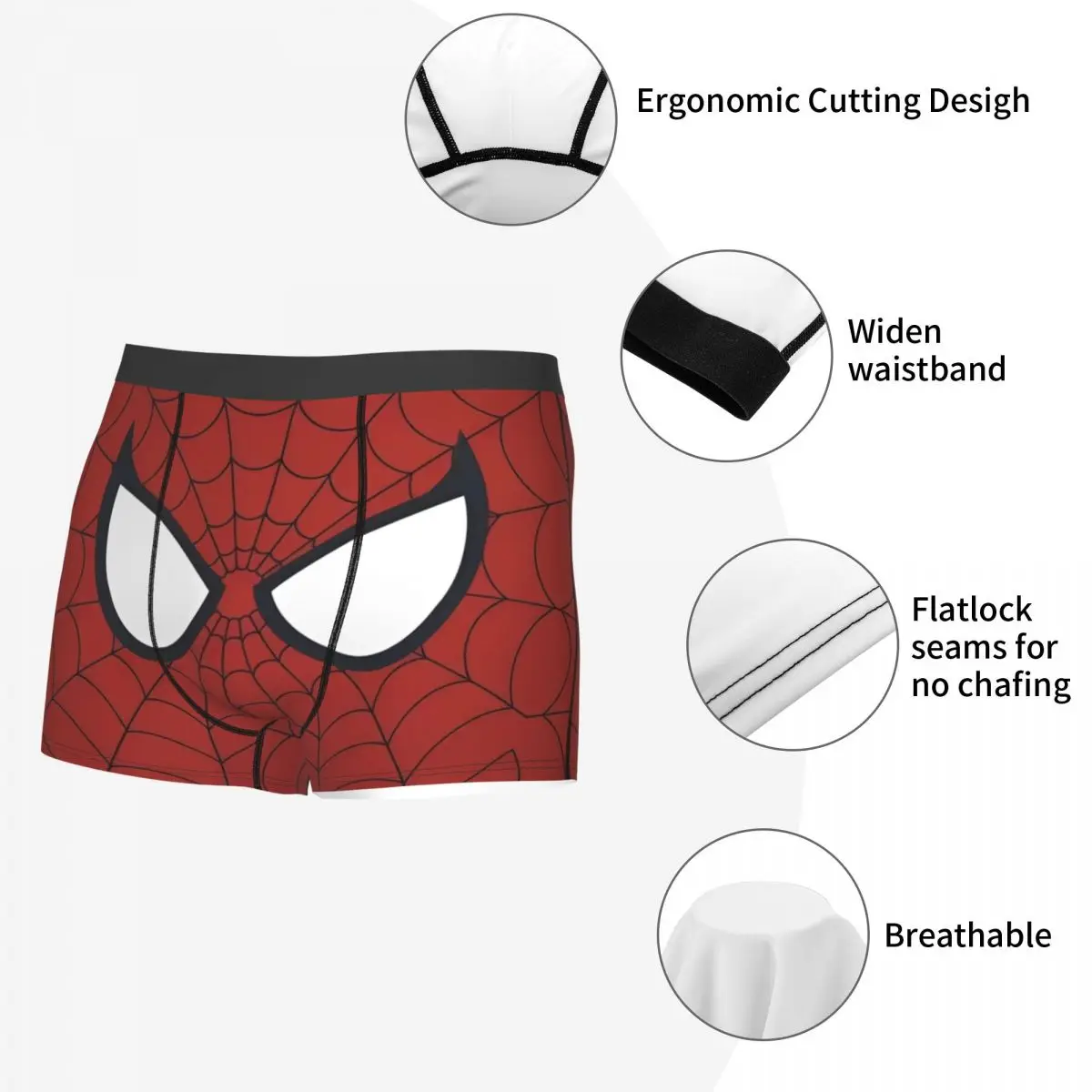 Custom Spider-Man Comic Web Cool Boxers Humorous Underwear Cartoon Anime Comfortable Boxer Shorts Gag Gift For Man Underpants