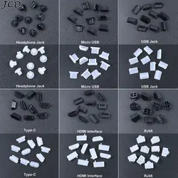 JCD 50pcs Silicone Dust Plugs Type-C Micro USB Phone Anti-dust Protector Cover USB Charging Port HDMI-Interface RJ45 For Laptop