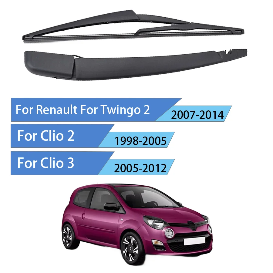 

"Rear Window Windshield For Renault Twingo 2 2007-2014 For Clio 2 1998-2005 For Clio 3 2005-2012 Rear Wiper Blade Arm Set"