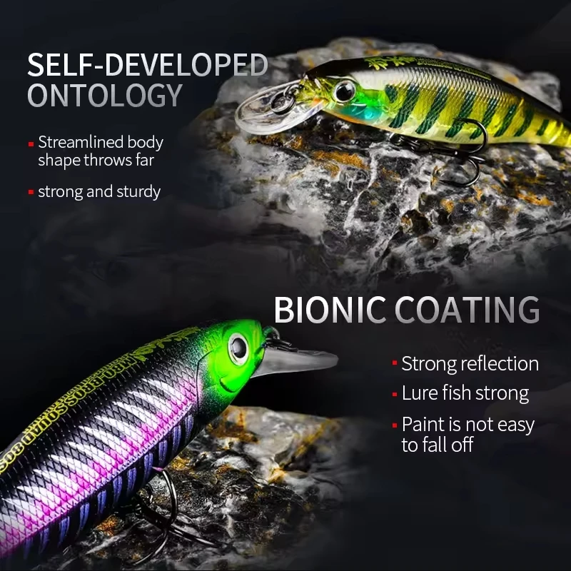 M80 BEARKING-Professional Quality Fishing Lures, Hard Bait, Slim, Wobblers, Minnow, Artificial Tackle, Pro 80mm, 9.9g view 5
