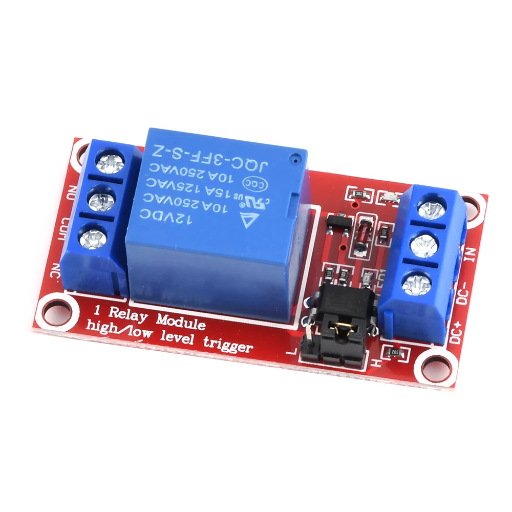 One 1 Channel Relay Module DC 12V High and Low Level Trigger Relay Control with Optocoupler Red