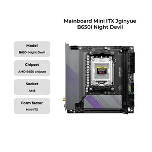Jginyue AM5 마더 보드 지원 AMD Ryzen 7000 시리즈 CPU 프로세서 DDR5 듀얼 채널 메모리 RAM B650I NIGHT DEVIL 8 최고의 판매 미니 ITX 사용 - №2