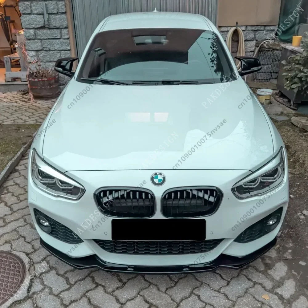 BMW 1 시리즈 F20 F21 2015-2019 LCI 116i 118i 120i M135 M140i M팩 스타일용 자동차 프론트 범퍼 립 스포일러 스플리터 바디킷 ABS 썸네일 4