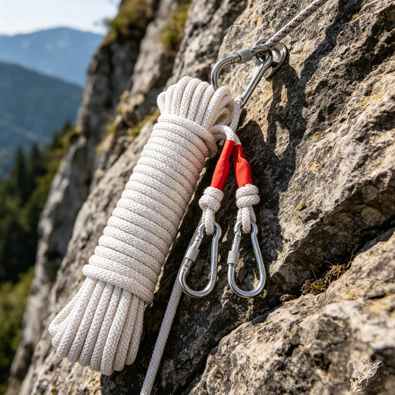 20M Clothesline Hanging String White Clothes Drying Rope with Steel Wire Core Windproof Clothes Drying Rope Outdoor Tent Rope