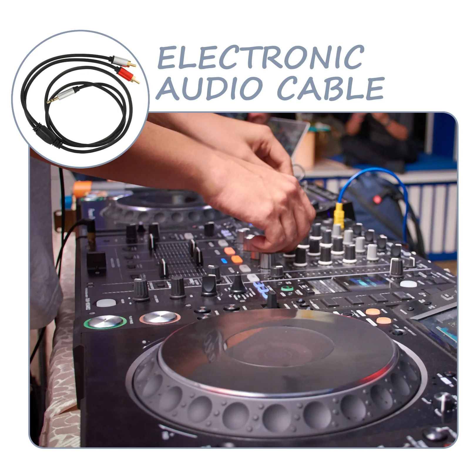 

2Pcs Audio Adapter Cable 3.5mm to 2 Male Bi-Directional Aux Y Cord for Speaker Amplifier Home Cinema System Pc Laptop Phone