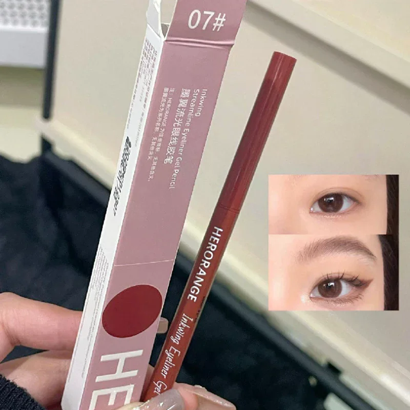 10가지 색상 아이라이너 펜슬 방수 오래 지속되는 블랙 브라운 쉽게 바르는 아이섀도우 컨투어 스틱 눈꺼풀 메이크업