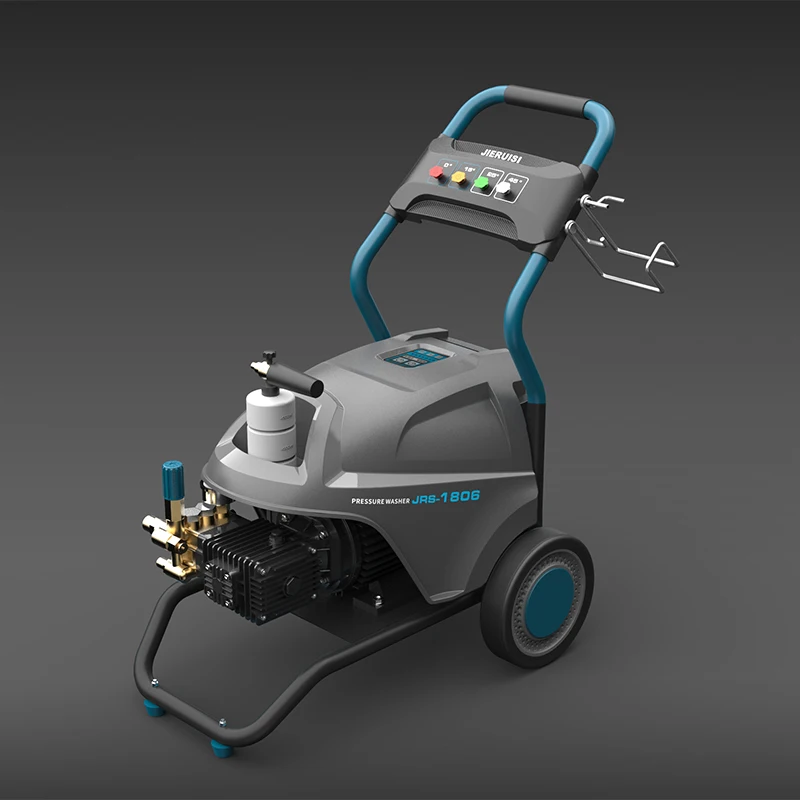 Car Wash High Pressure Water Jet Gun 2500W With Hose Reel 130 Bar Foam Bottle Gun Popular High Pressure Automatic Car Washer