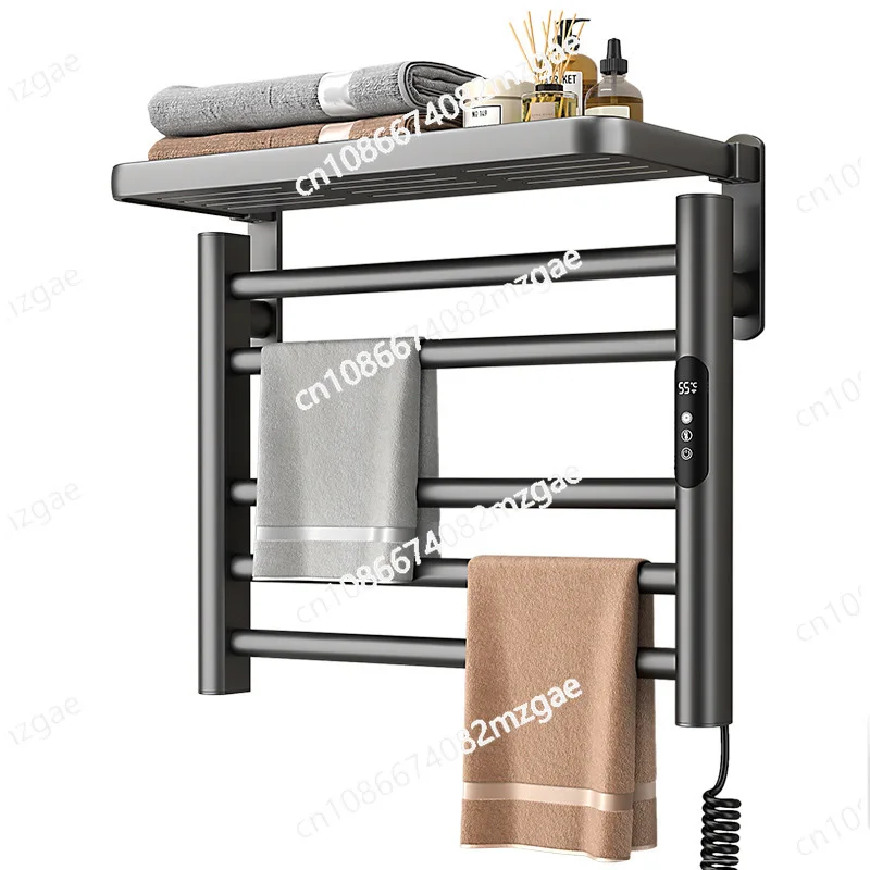 New Intelligent Electric Towel Rack, No Punching, Bathroom Electric Speed Heating Drying Rack, Oversized Multi-layer Rack