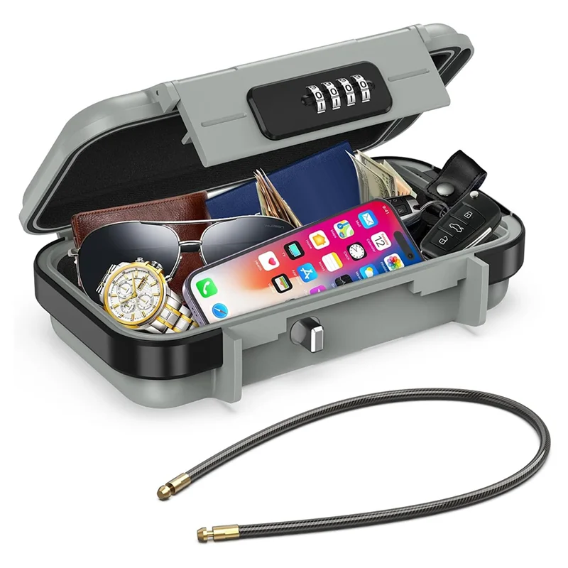 ABUL-Portable Safe Box For Travel, Combination Security Case Lockbox With Code, Waterproof Anti-Theft Mini Travel Safe Box