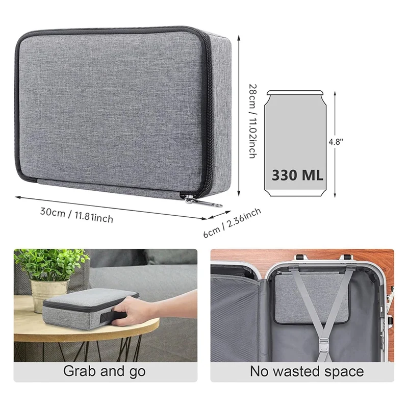 

Y42A-Travel Eyeglasses Storage Box With Adjustable Slot For Multiple Sunglasses Pairs, Portable Organizer Case For Men Women