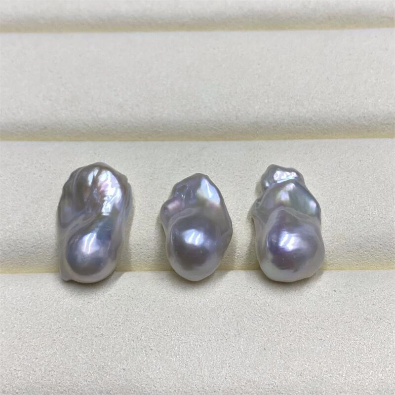 1pcs Natural South Sea Pearl 14-28mm White Baroque Loose Bead DIY Handmade Jewelry Pendant Earring Ring