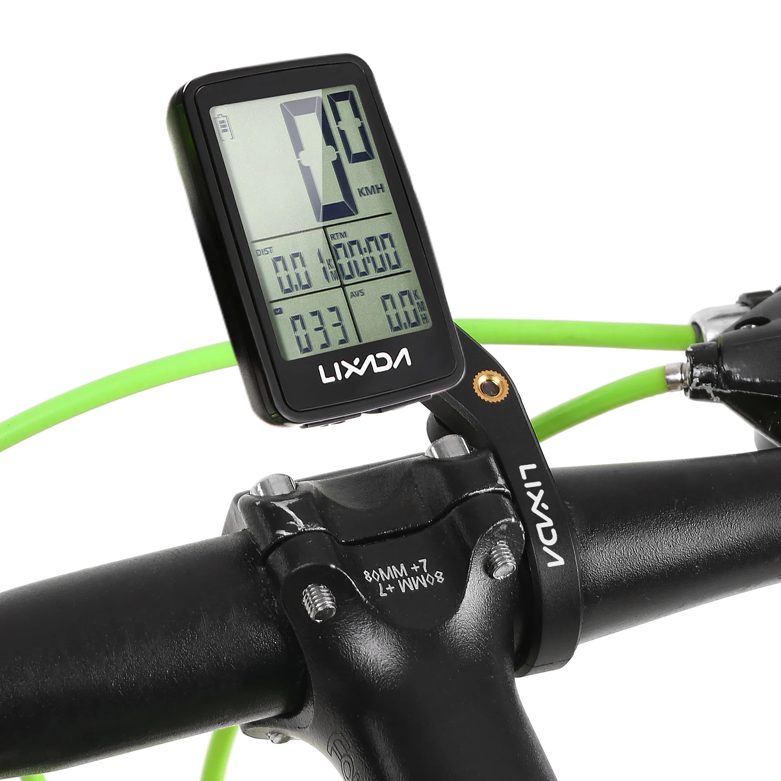 Lixada Bike Computer USB Rechargeable Wireless Bike Cycling Computer ​11 Functions Bicycle Speedometer Odometer BKV-1206