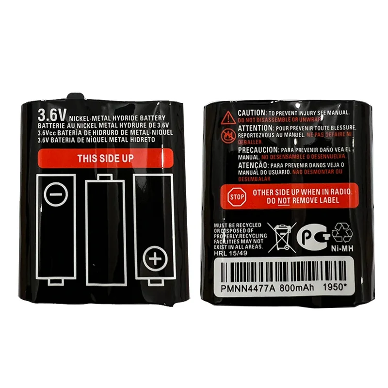 New 3.6V 800mAh NI-MH PMNN4477A PMNN4551A Battery For Motorola T62 T82C T92 Walkie Talkie