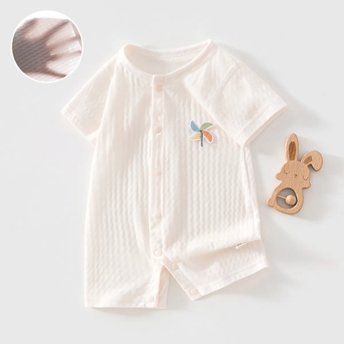 Baby Boy Girl Summer Lightweight Cool Onesie 0-18M Kid Breathable Pure Cotton Comfy Romper Newborns Boneless Daily Babygrow