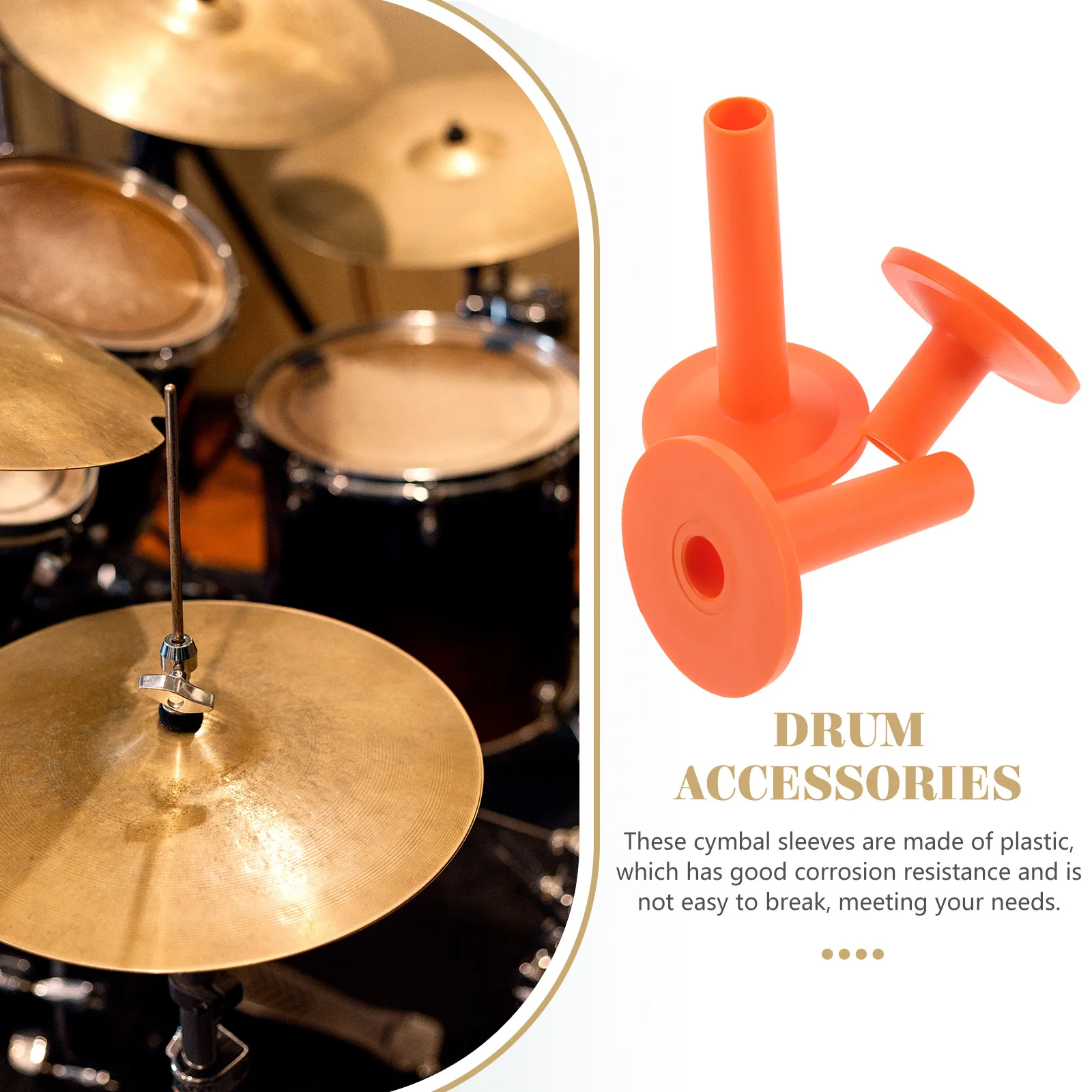 

12Pcs Cymbal Stand Plastic Sleeves Different Sizes Extend Service Life Stylish Performance Enhancing Cymbal Sleeves