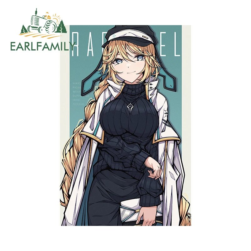 EARLFAMILY 13cm x 8.5cm Casual Wear Rapunzel Fanart Car Stickers Anime Girl Black Uniform Original Decoration Waterproof Decals