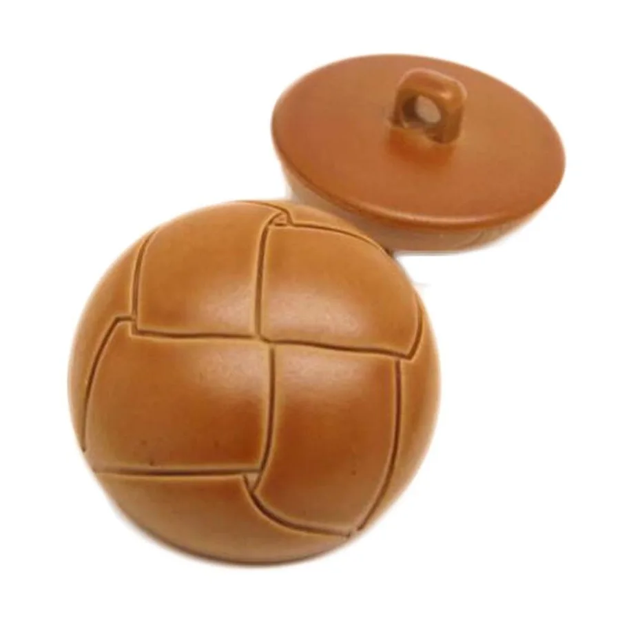 

15 Pcs 25mm Sewing PU Round Buttons DIY Craft Coat Jacket Button Khaki