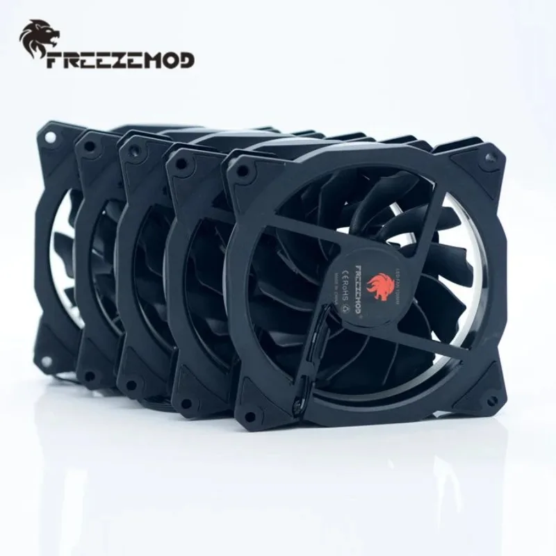 FREEZEMOD Eclipse RGB fansupports AURA synchronous 12CM hydraulic bearing ROHS certification. FAN-L19