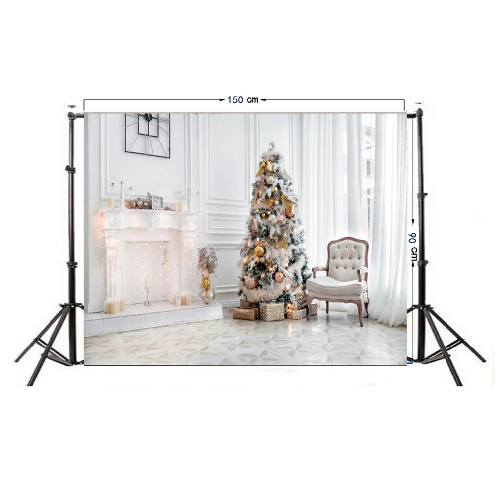 

5x3ft 3D Photography Christmas Tree Background Wear Resistant High Quality Holiday Photo Backdrop Party Decoration