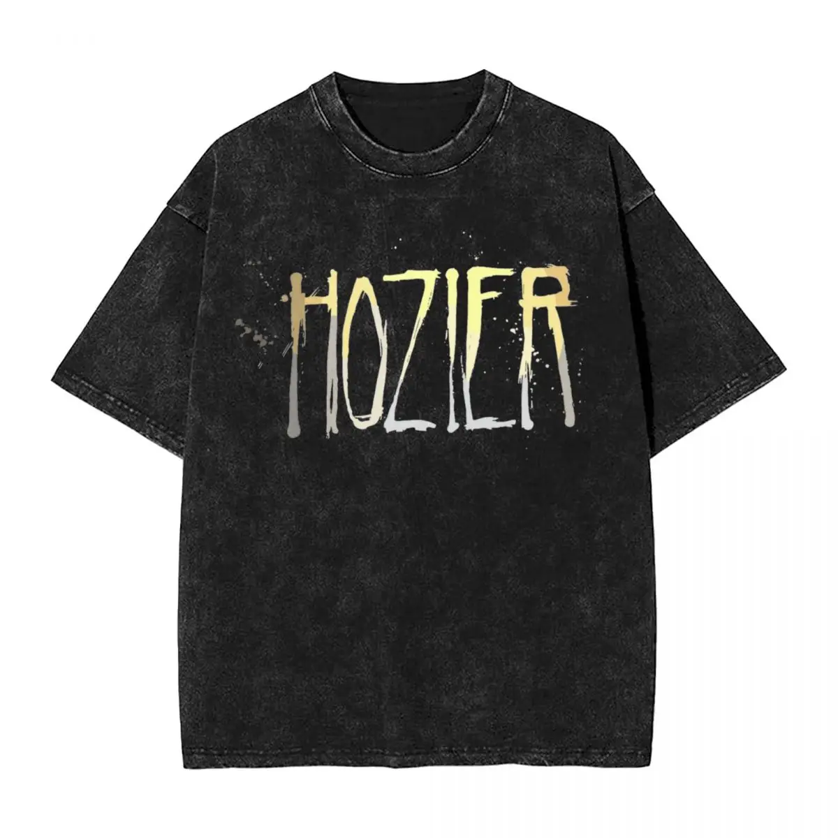 Hoziers Gold Unreal Unearth Tour T Shirts Hip Hop Washed Cotton Harajuku T-Shirts Fashion Men Women Tops Streetwear Graphic Tees