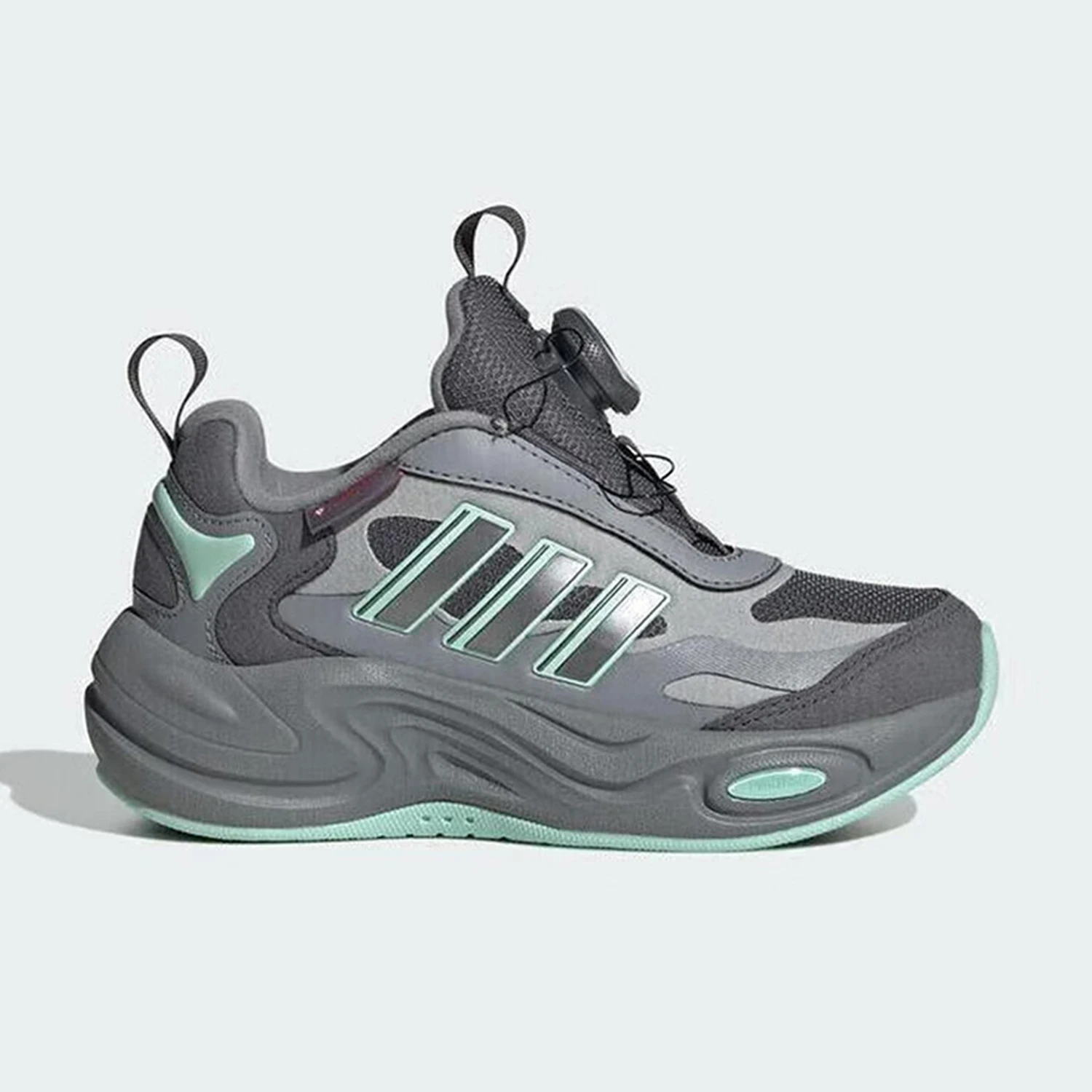 

Оригинальные осенние детские износостойкие кроссовки Adidas с вращающейся застежкой JR2148