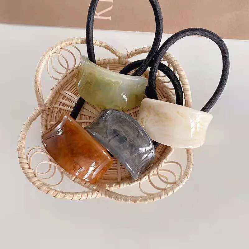 

Korean Elegant Hair Rope Bracelet Scrunchie Women Elastic Hair Rubber Bands Accessories For Girls Tie Hair Ring Headdress Holder