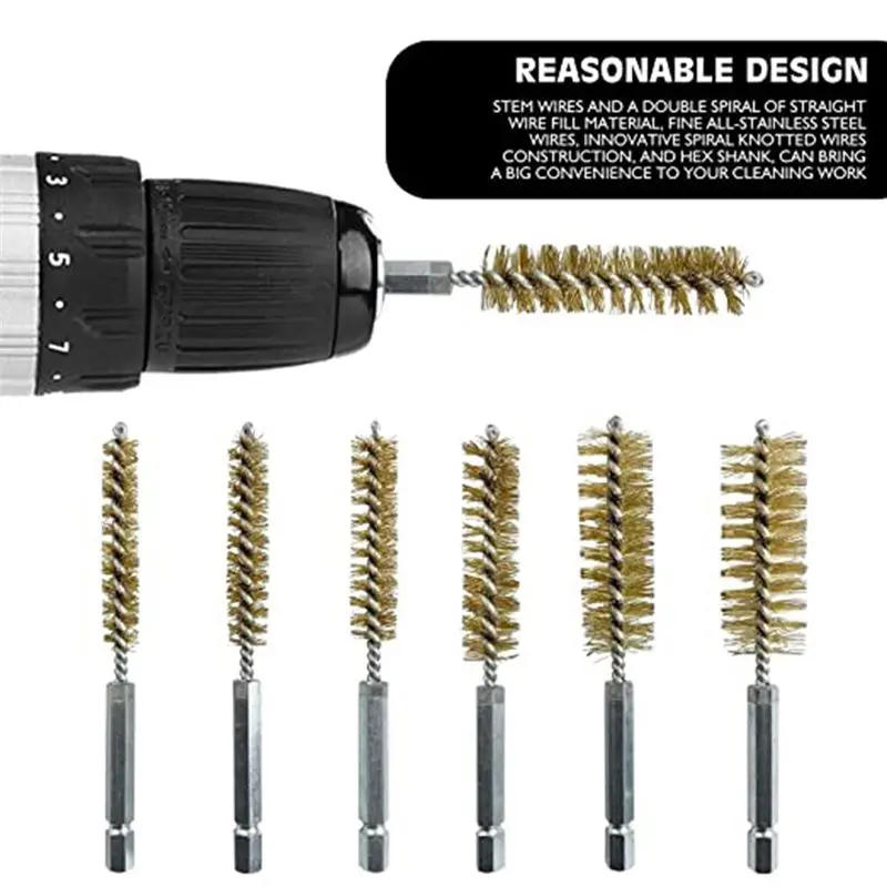 AS94-Round Wire Brush Diameter Stainless Steel Tube Brushes In Different Sizes With Round Wire Brushes For Rotary Hammers