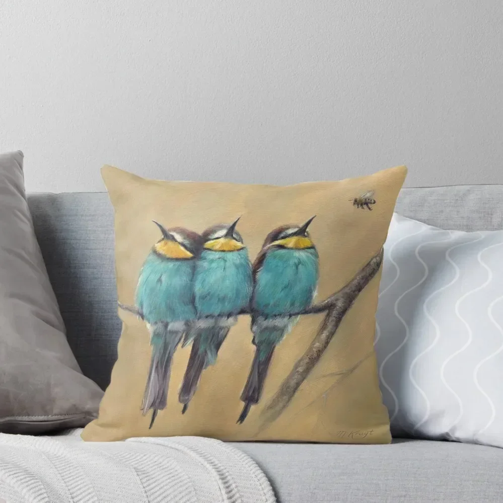 The challenger'- Bee-eaters -funny birds Throw Pillow Cushion Cover Set christmas supplies pillow