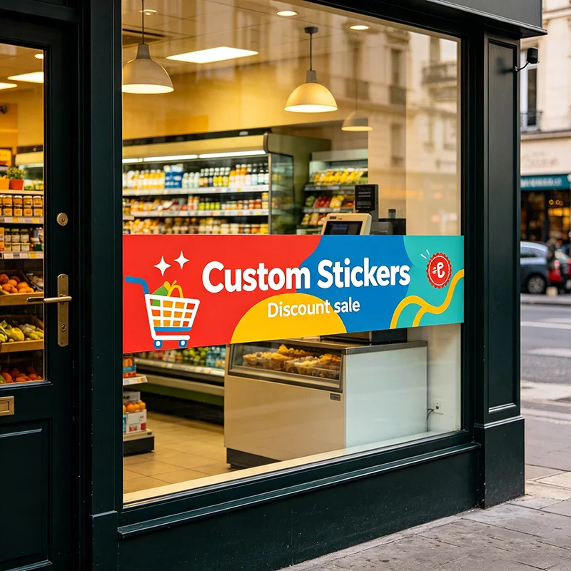 Any Size 100cm Custom Stickers For Hotel Supermarket Bookstore Street-front Shops Staircase step stickers Business Activities