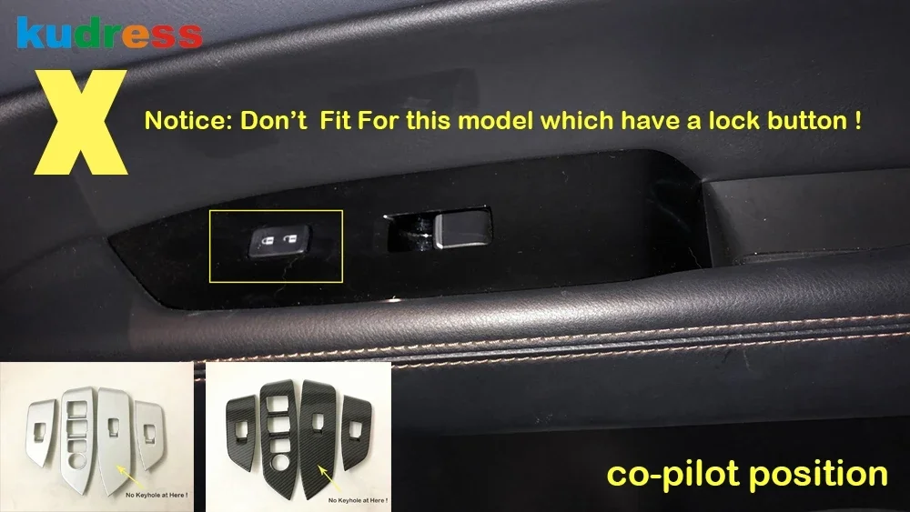 For Mazda CX-5 KF CX-8 2017-2024 2025 Carbon Car Door Armrest Window Lift Switch Button Panel Cover Trim Interior Accessories