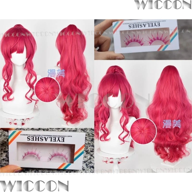 Pinkamena Diane Pie Anime Pony Cosplay Costume Cake Pinkie Pie Pink Skirt Wig Eyelash Women Girl Outfit Holloween Customized