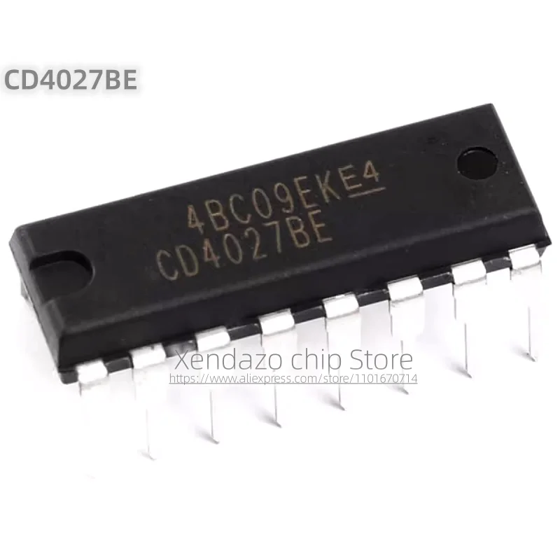 10pcs/lot CD4027BE DIP-16 package Original genuine Dual J-K master-slave trigger chip