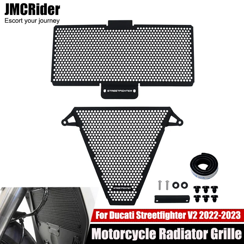 

Motorcycle Radiator Guard Protector Grill Cover Grille Protection For Ducati Streetfighter Street Fighter V2 2022 2023