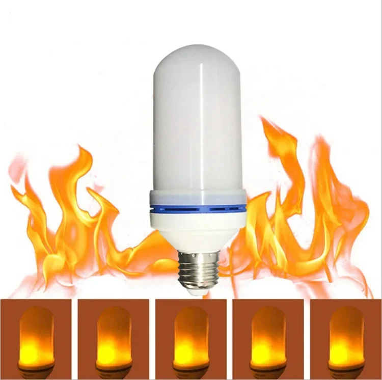 E27 E14 LED Corn Bulb Dynamic Flame Effect Fire Light Bulb Creative Flickering Emulation LED Courtyard hallway Lamp Light