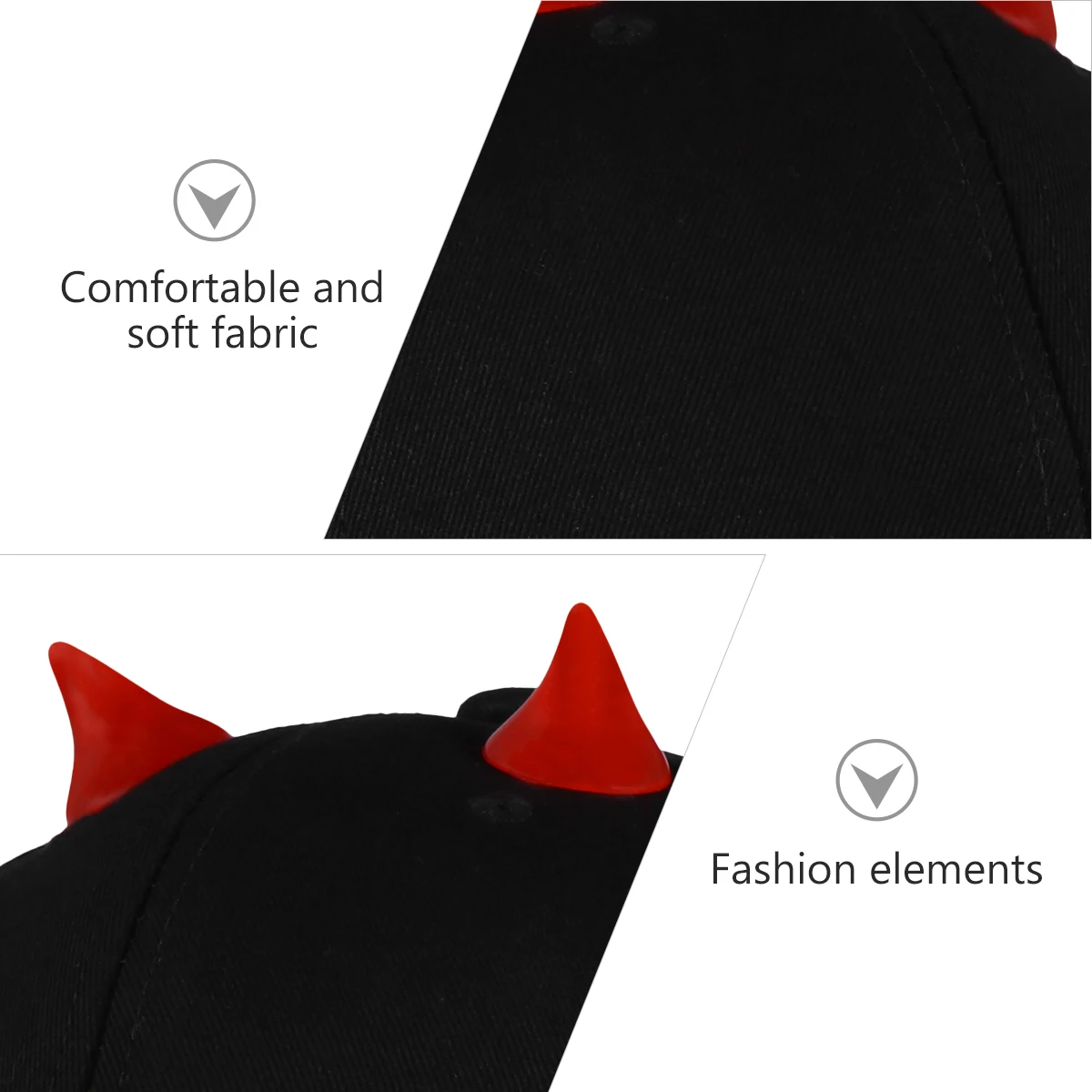 

Little Baseball Cap Block Hat for Halloween Outdoor Activities Versatile Peaked Fishing Hat Evil Themed Stylish