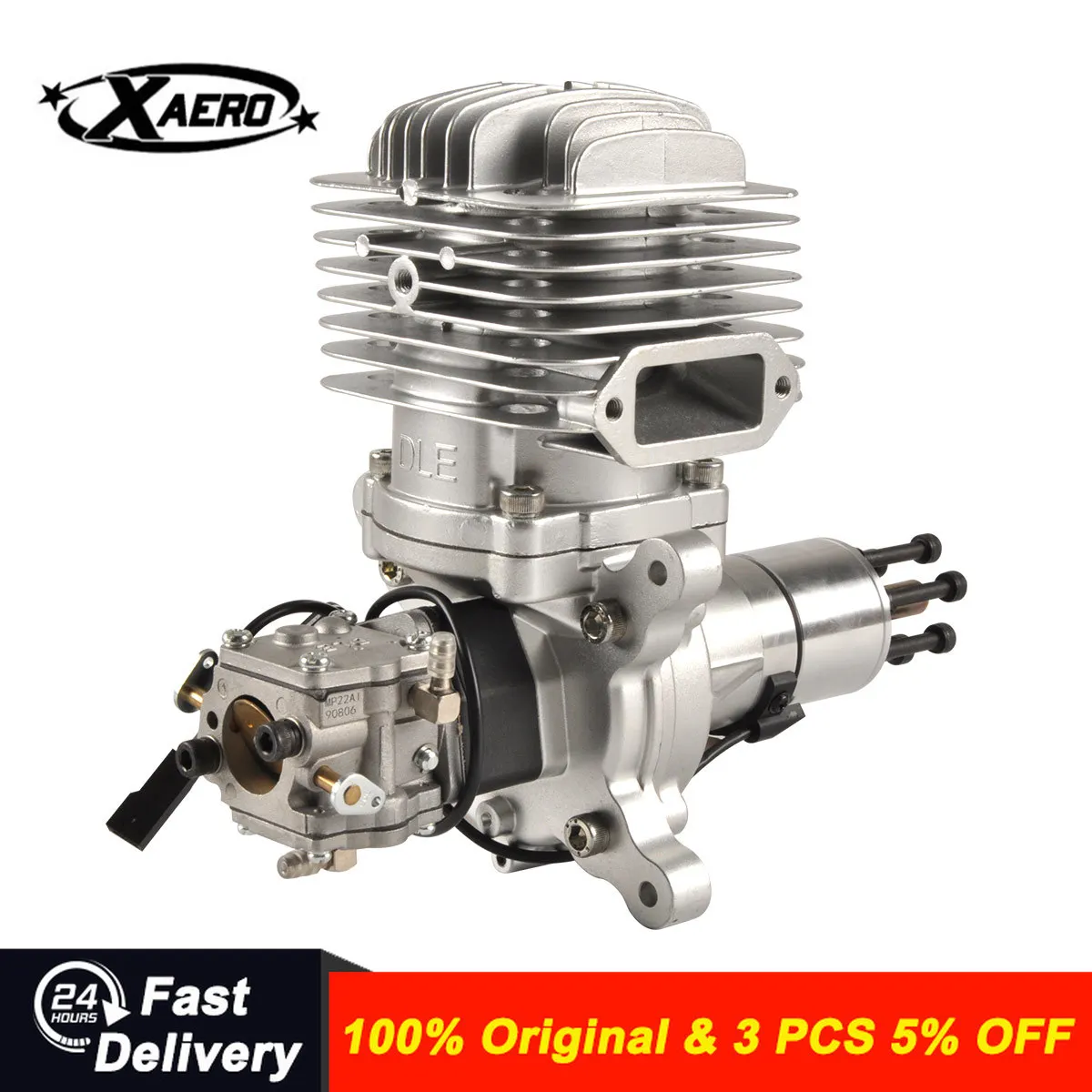 

DLE 85CC Gas Engine Single Cylinder Two Stroke Side Exhaust with CDI & Muffler