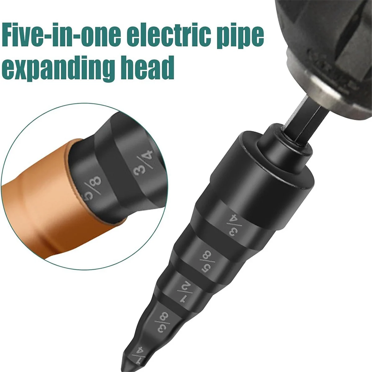 Ferramenta Manual de Tubo de Cobre, 5 em 1, Ar Condicionado, Broca, 6Pcs, 7Pcs