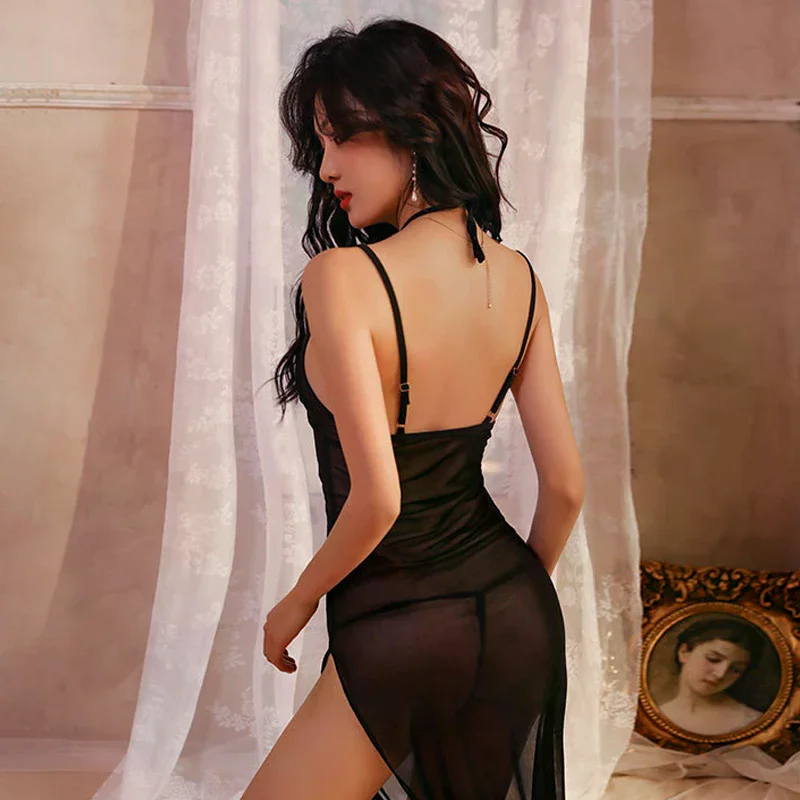 

Casual Lingerie Sexy And Pure Desire Suspender Nightgown Tempting Sleepwear
