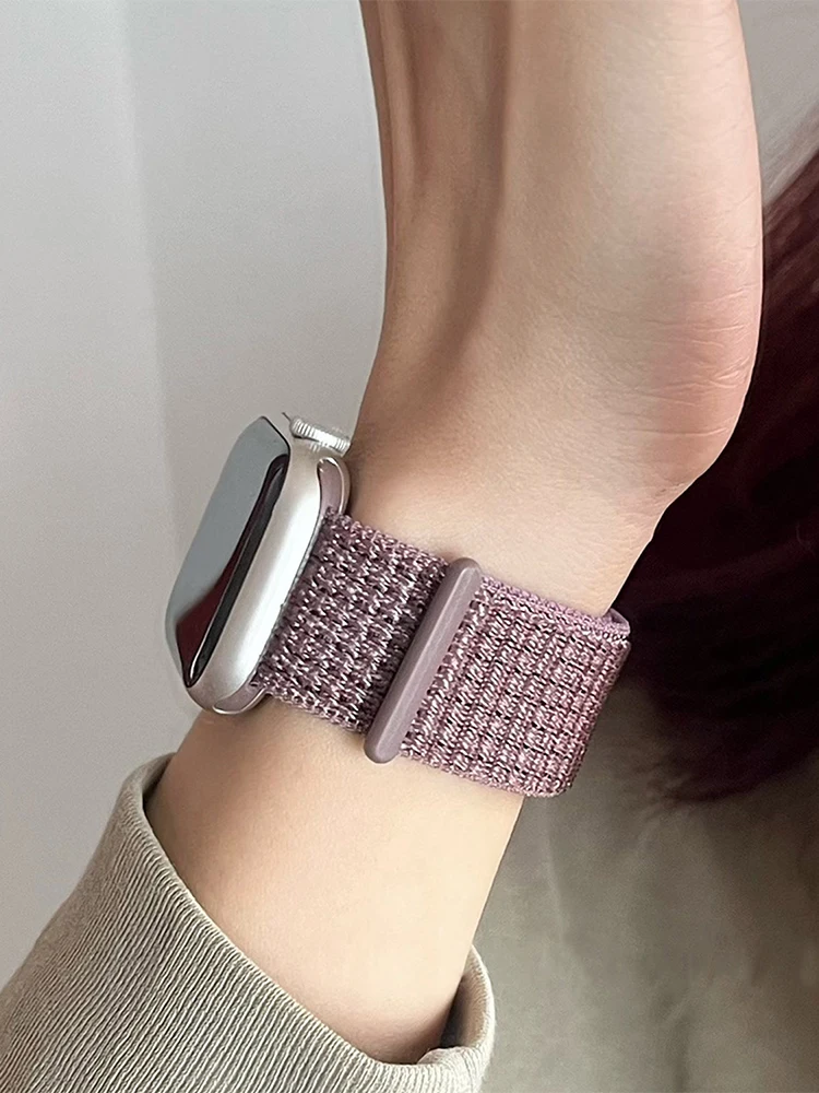 Nylon lus voor Apple Watch-band 45 mm 44 mm 49 mm 46 mm 42 mm 41 mm 40 mm Correa-armband iWatch-serie 11 6 Se 7 8 9 10 Ultra 2-band - afbeelding 2