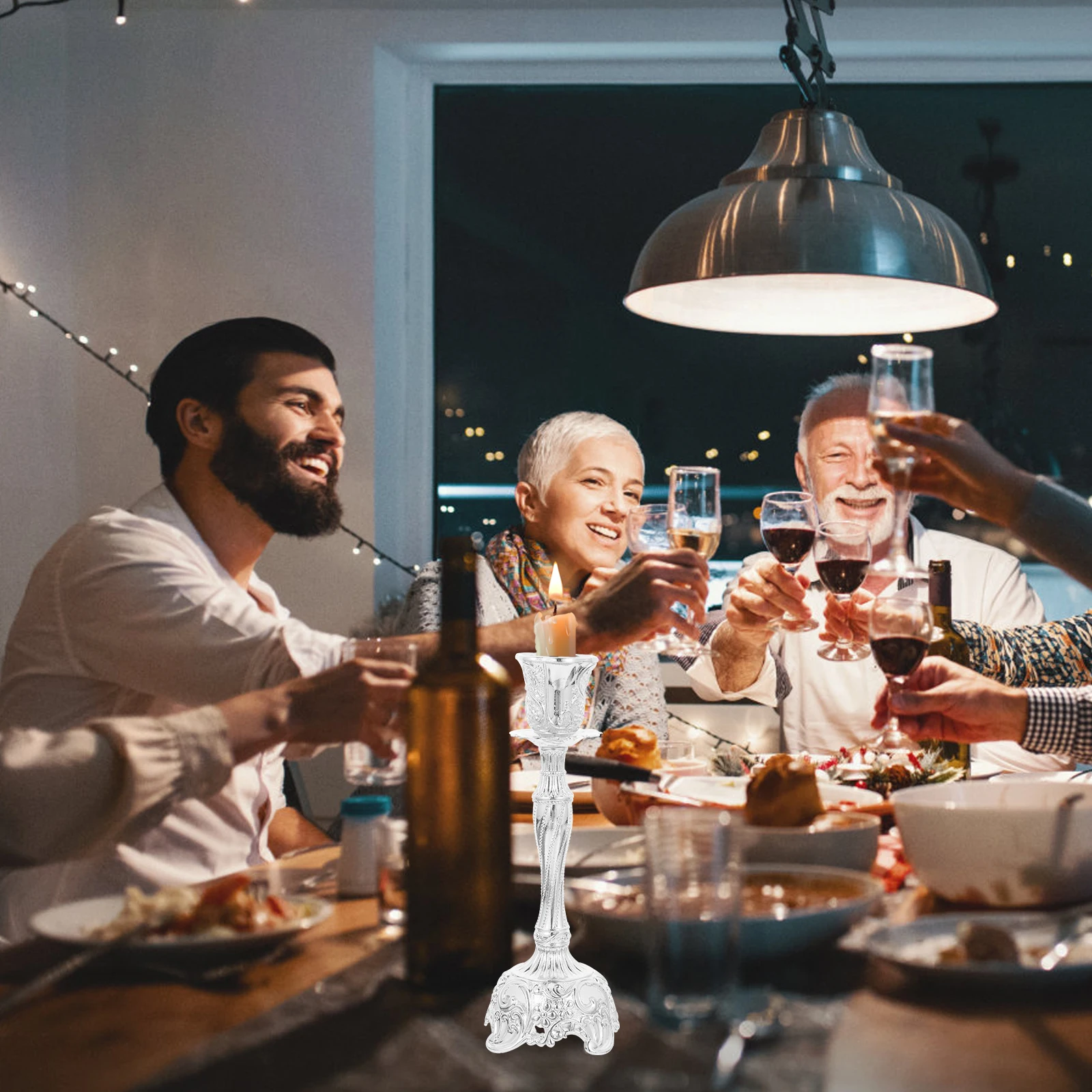 

Elegant Zinc Holder Decorative Taper Metal St for Dinner Party C Holder Parties Weddings Holders Xmas