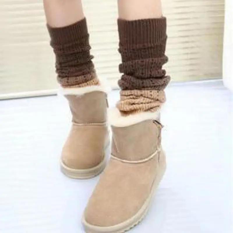 Soft Cashmere Gradual Colors Heap Foot Sleeves Autumn And Winter Warm Knitted Leg Warmers Fashion Personality Boot Troopers